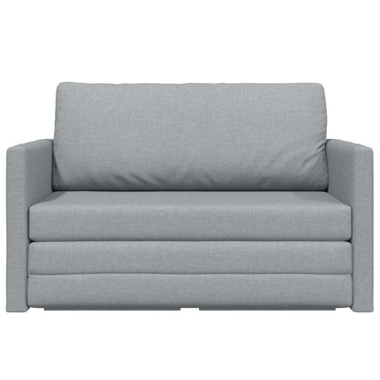 vidaXL 2-Seater Folding Sofa Bed Light Grey 124 x 71 x 78 cm Fabric