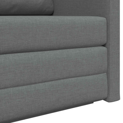 vidaXL 2-Seater Folding Sofa Bed Dark Grey 124 x 71 x 78 cm Fabric