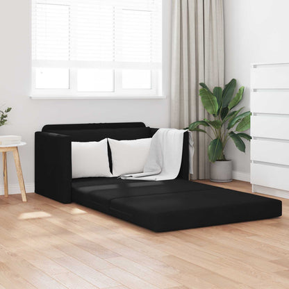vidaXL 2-Seater Folding Sofa Bed Black 124 x 71 x 78 cm Fabric