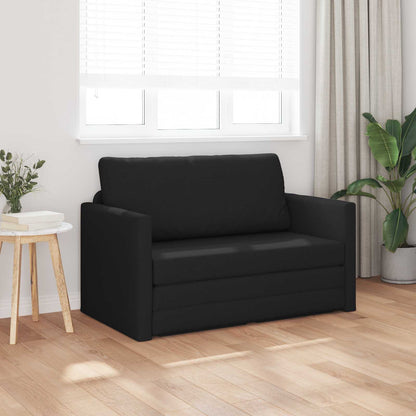 vidaXL 2-Seater Folding Sofa Bed Black 124 x 71 x 78 cm Fabric