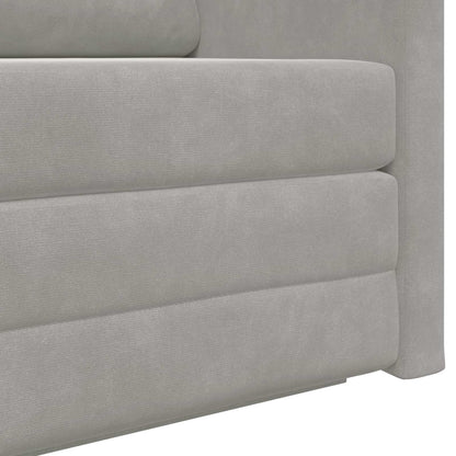 vidaXL Folding Sofa Bed Light Grey 124 x 71 x 78 cm Velvet