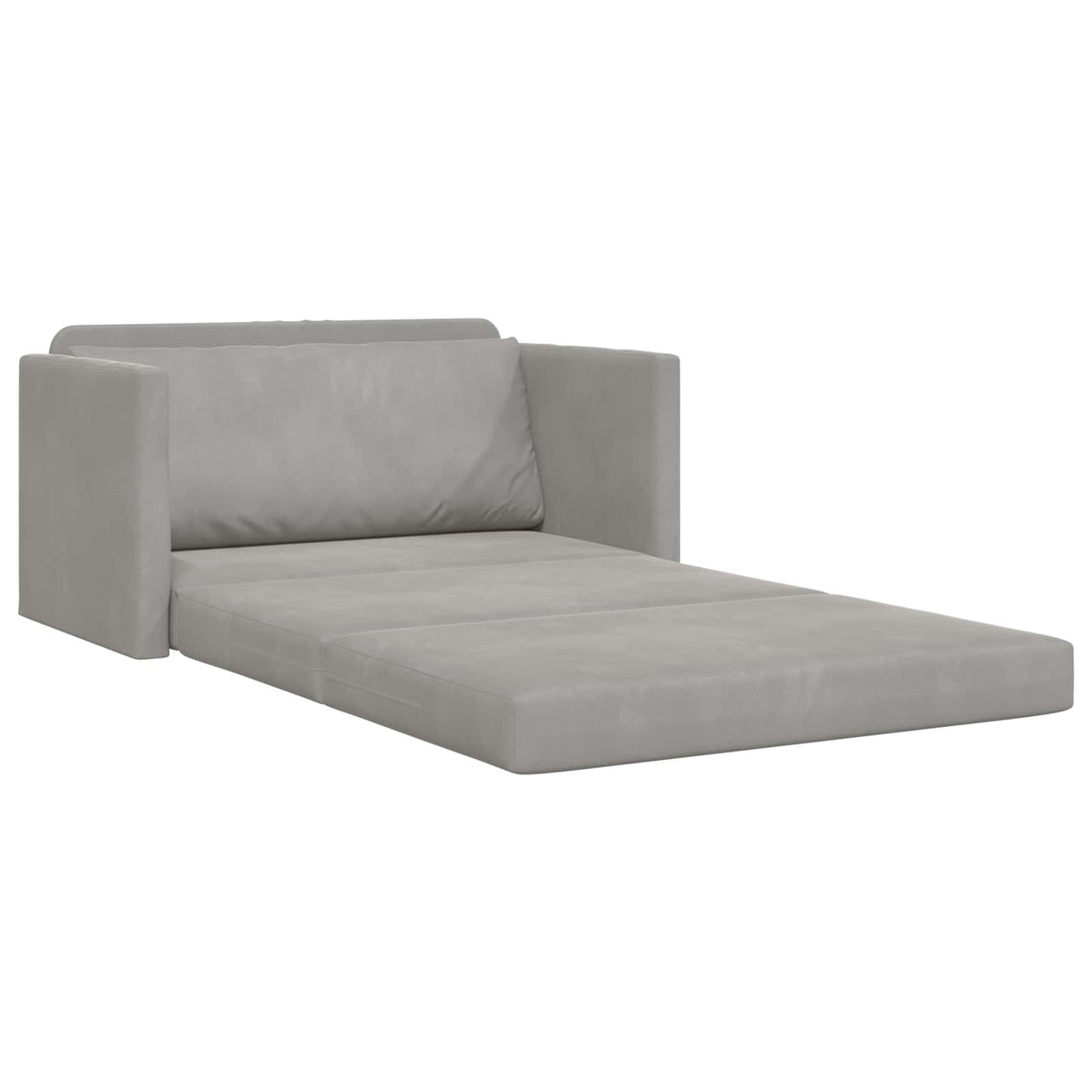vidaXL Folding Sofa Bed Light Grey 124 x 71 x 78 cm Velvet