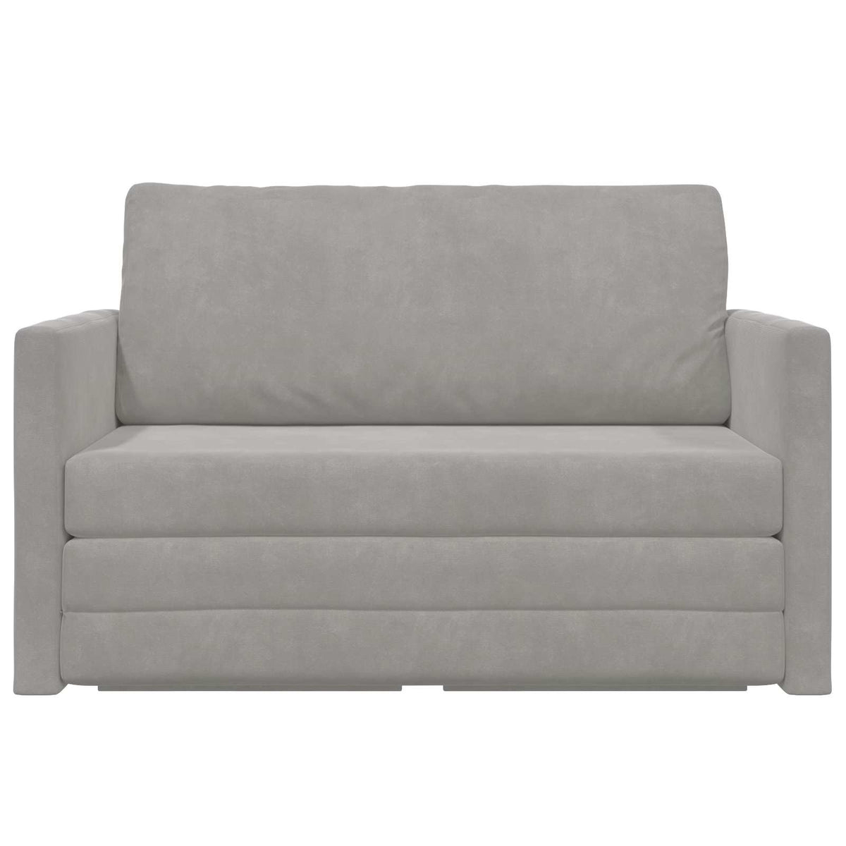 vidaXL Folding Sofa Bed Light Grey 124 x 71 x 78 cm Velvet