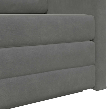vidaXL Folding Sofa Bed Dark Grey 124 x 71 x 78 cm Velvet