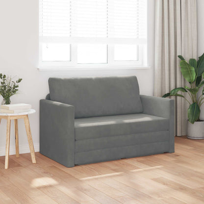 vidaXL Folding Sofa Bed Dark Grey 124 x 71 x 78 cm Velvet