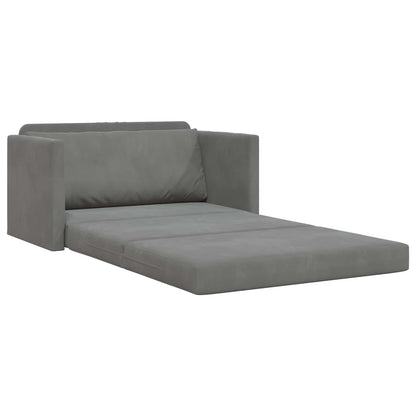 vidaXL Folding Sofa Bed Dark Grey 124 x 71 x 78 cm Velvet