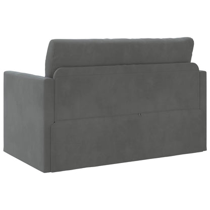 vidaXL Folding Sofa Bed Dark Grey 124 x 71 x 78 cm Velvet