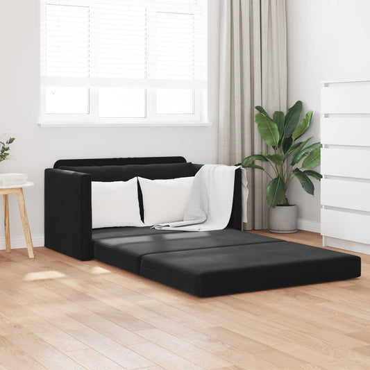 vidaXL Folding Sofa Bed Black 124 x 71 x 78 cm Velvet