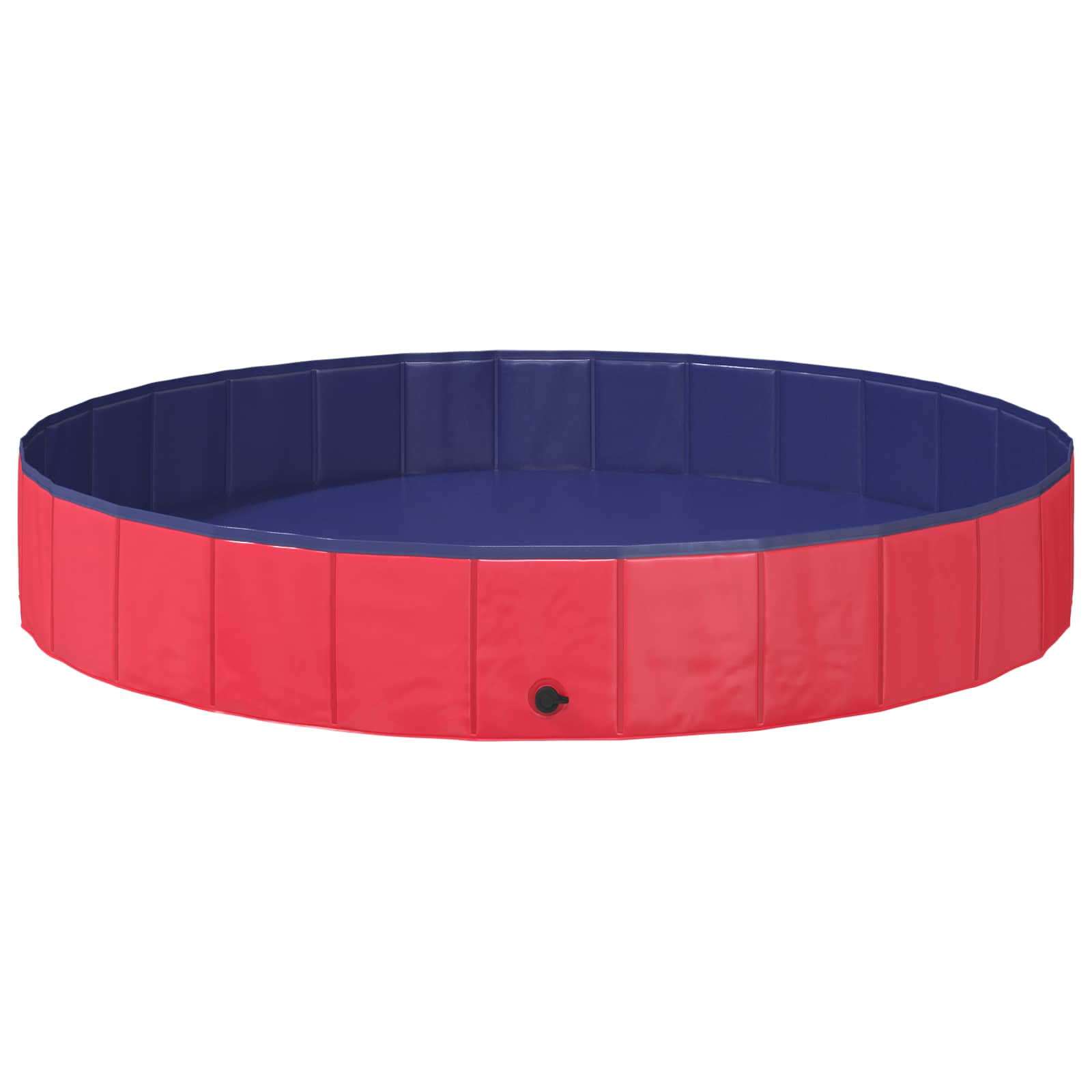 vidaXL Children Swimming Pool Folding Red Ø200 x 30 cm
