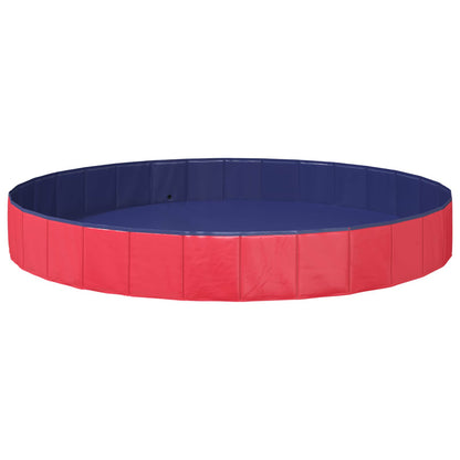 vidaXL Children Swimming Pool Folding Red Ø300 x 38 cm