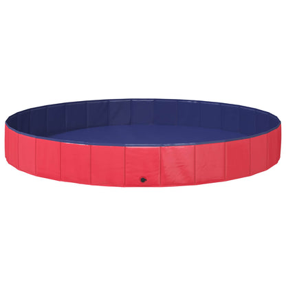 vidaXL Children Swimming Pool Folding Red Ø300 x 38 cm