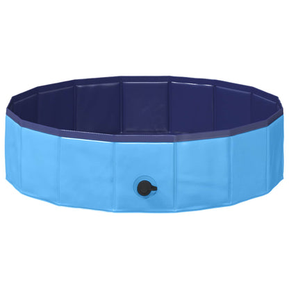 vidaXL Children Swimming Pool Folding Blue Ø 80 x 20 cm