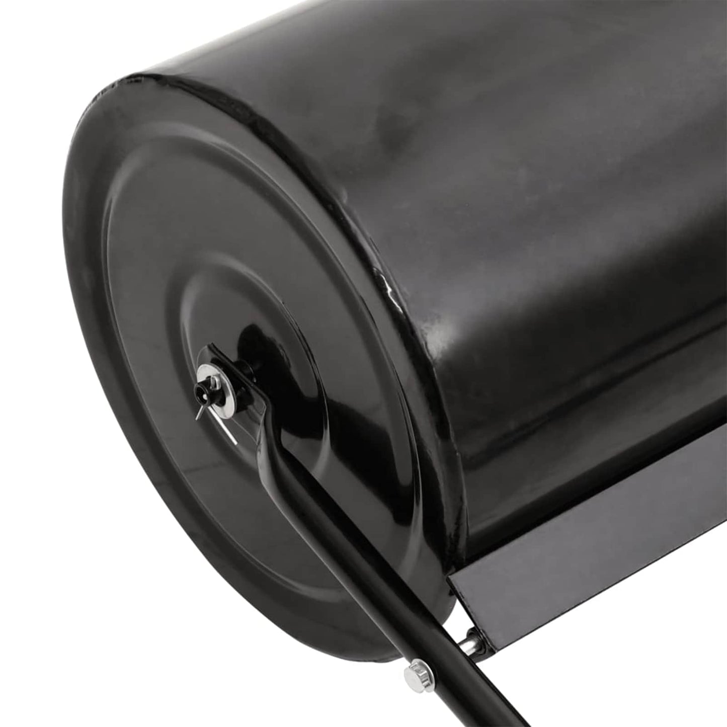 vidaXL Garden Lawn Roller Pull with Aerator Clamps Ø 30 x 90 cm Steel - Black