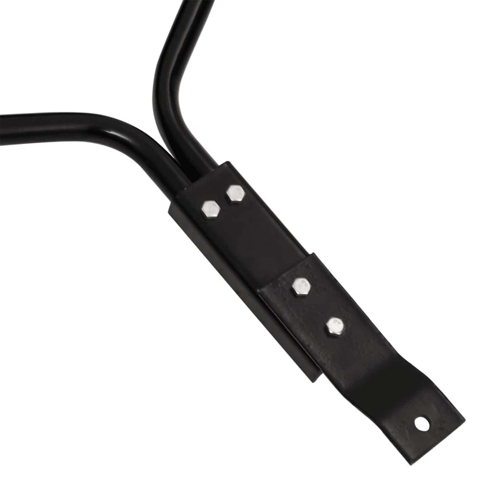 vidaXL Garden Lawn Roller Pull with Aerator Clamps Ø 30 x 90 cm Steel - Black