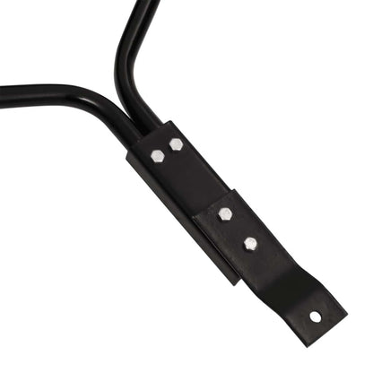vidaXL Garden Lawn Roller Pull with Aerator Clamps Ø 30 x 90 cm Steel - Black