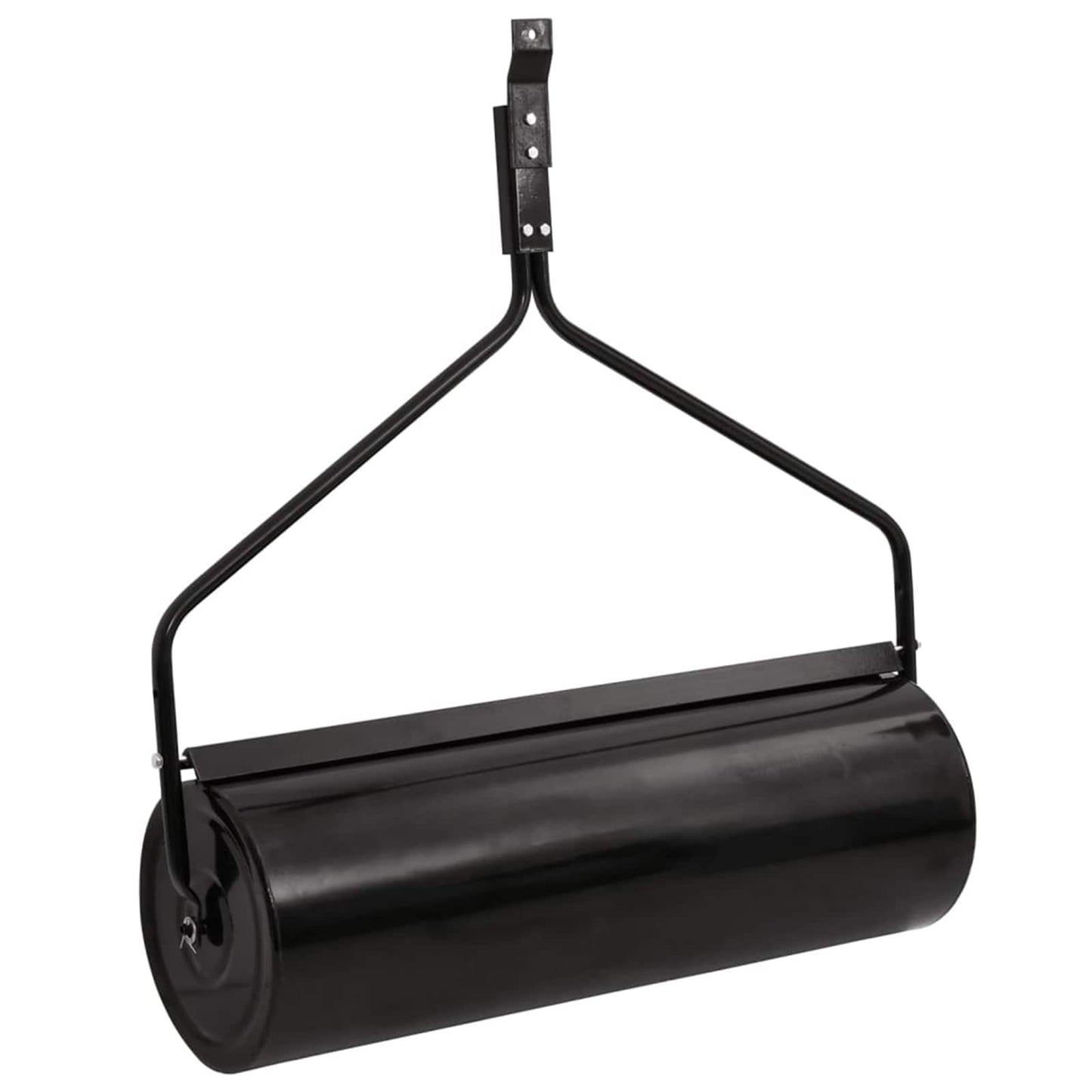 vidaXL Garden Lawn Roller Pull with Aerator Clamps Ø 30 x 90 cm Steel - Black