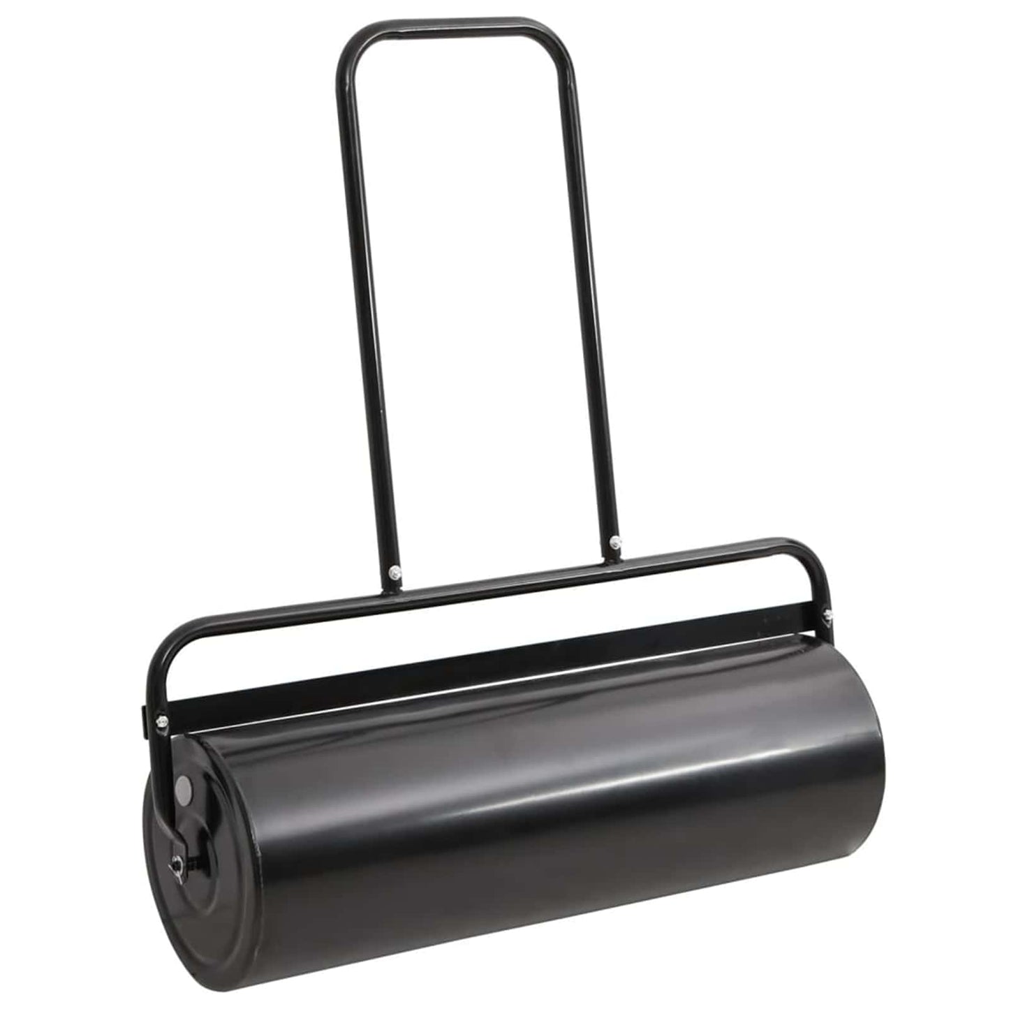 vidaXL Garden Lawn Roller Pull with Aerator Clamps Ø 30 x 90 cm Steel - Black - 61189