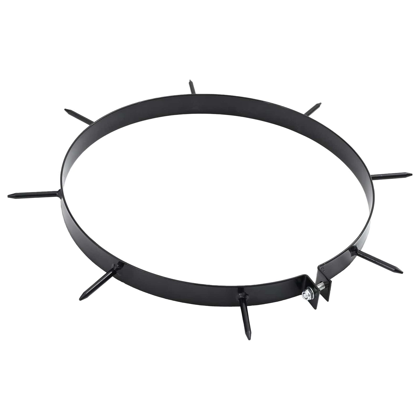 vidaXL Lawn Aerator Clamp with Spikes 5 pcs Ø 30 cm Steel - Black
