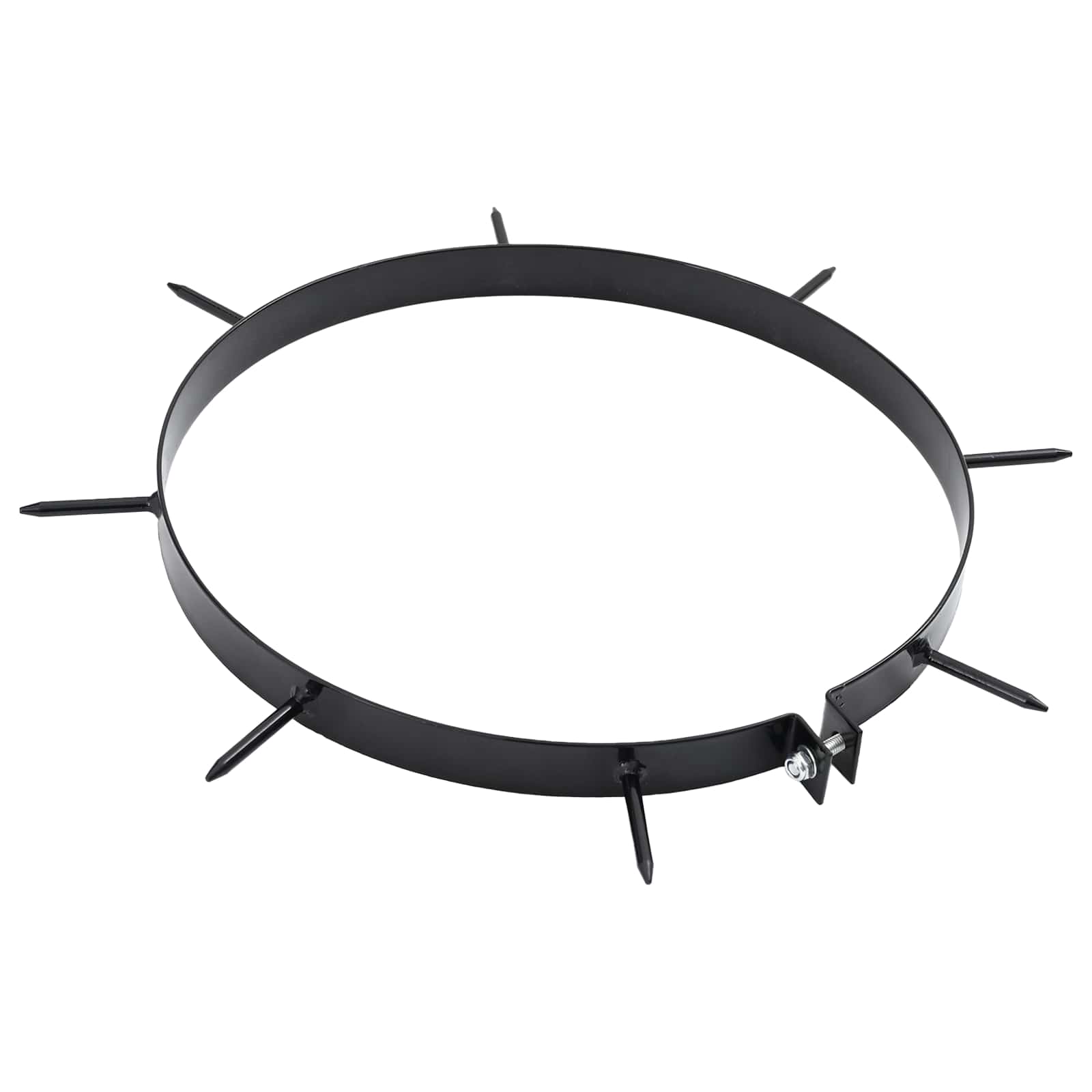 vidaXL Lawn Aerator Clamp with Spikes 5 pcs Ø 30 cm Steel - Black