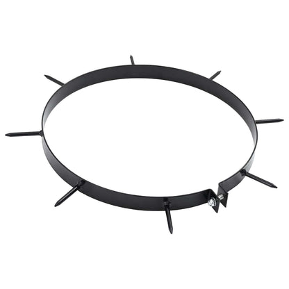 vidaXL Lawn Aerator Clamp with Spikes 5 pcs Ø 320 mm Steel - Black