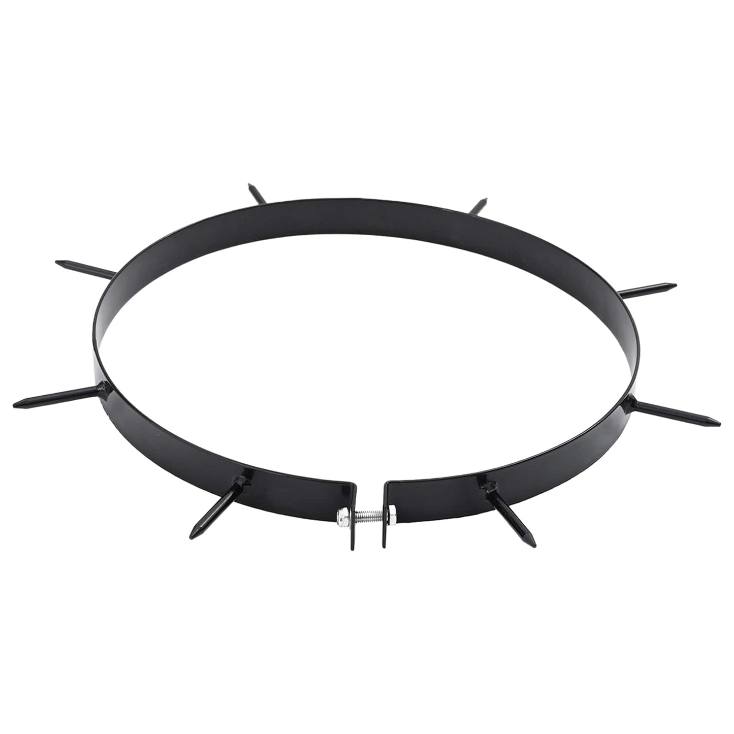 vidaXL Lawn Aerator Clamp with Spikes 5 pcs Ø 320 mm Steel - Black