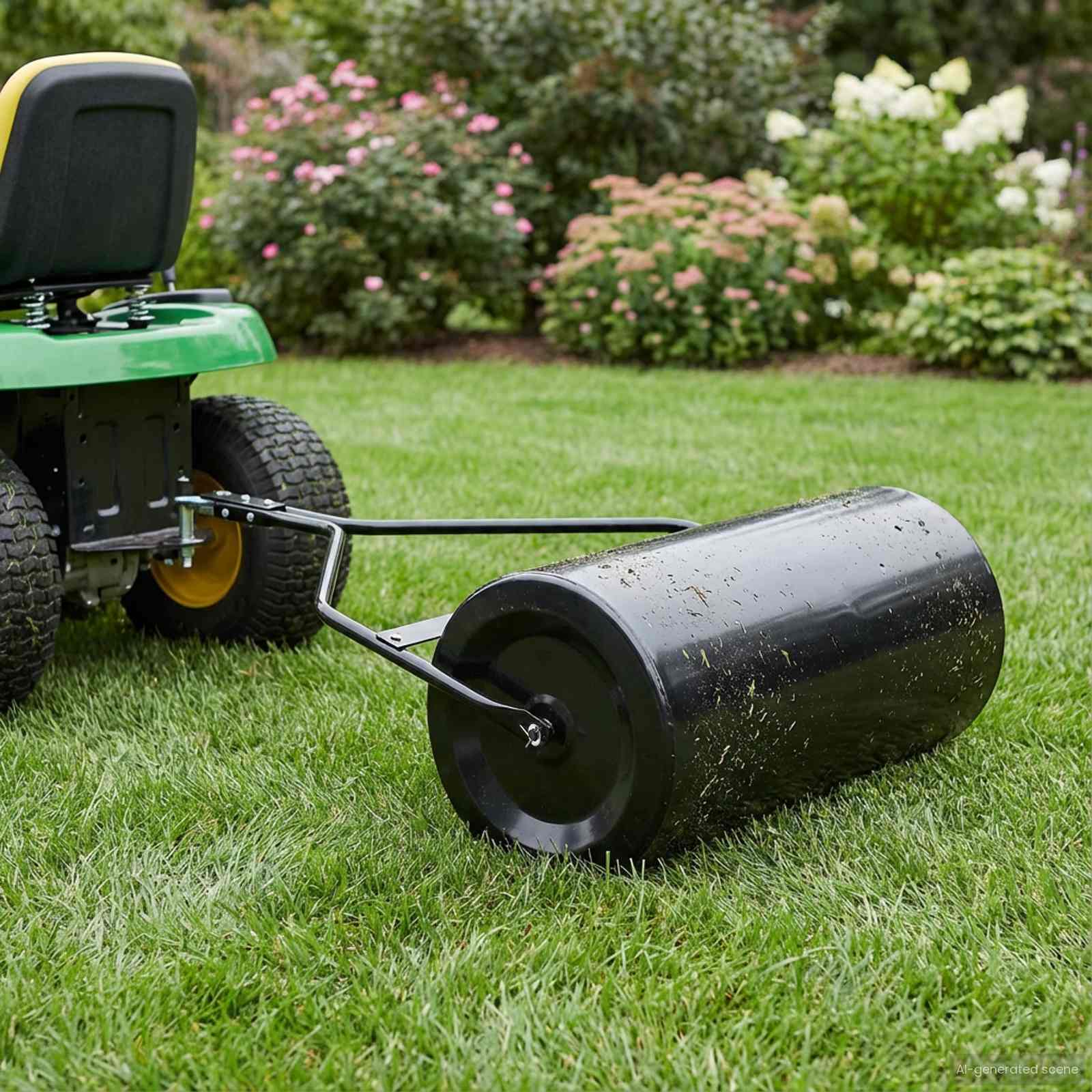 vidaXL Garden Lawn Roller 120 x 99 cm 110 L Iron - Black