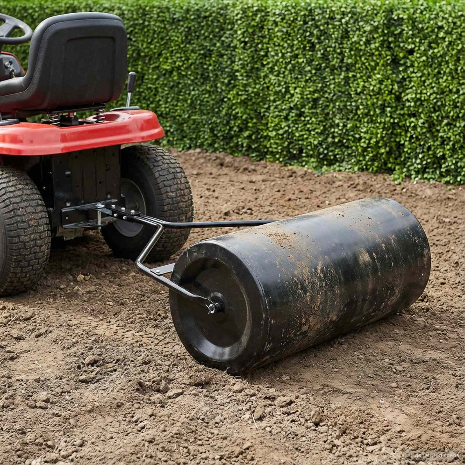 vidaXL Garden Lawn Roller 120 x 99 cm 110 L Iron - Black