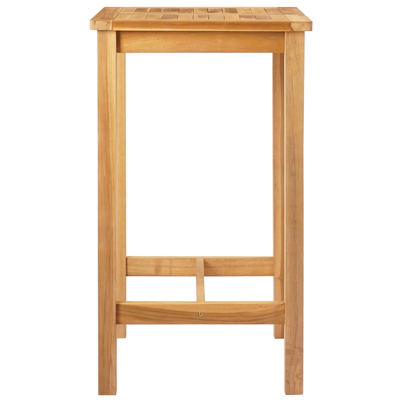 vidaXL Bar Table Natural 60 x 60 x 105 cm Solid-Teak - Brown