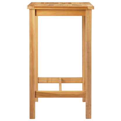 vidaXL Bar Table Natural 60 x 60 x 105 cm Solid-Teak - Brown