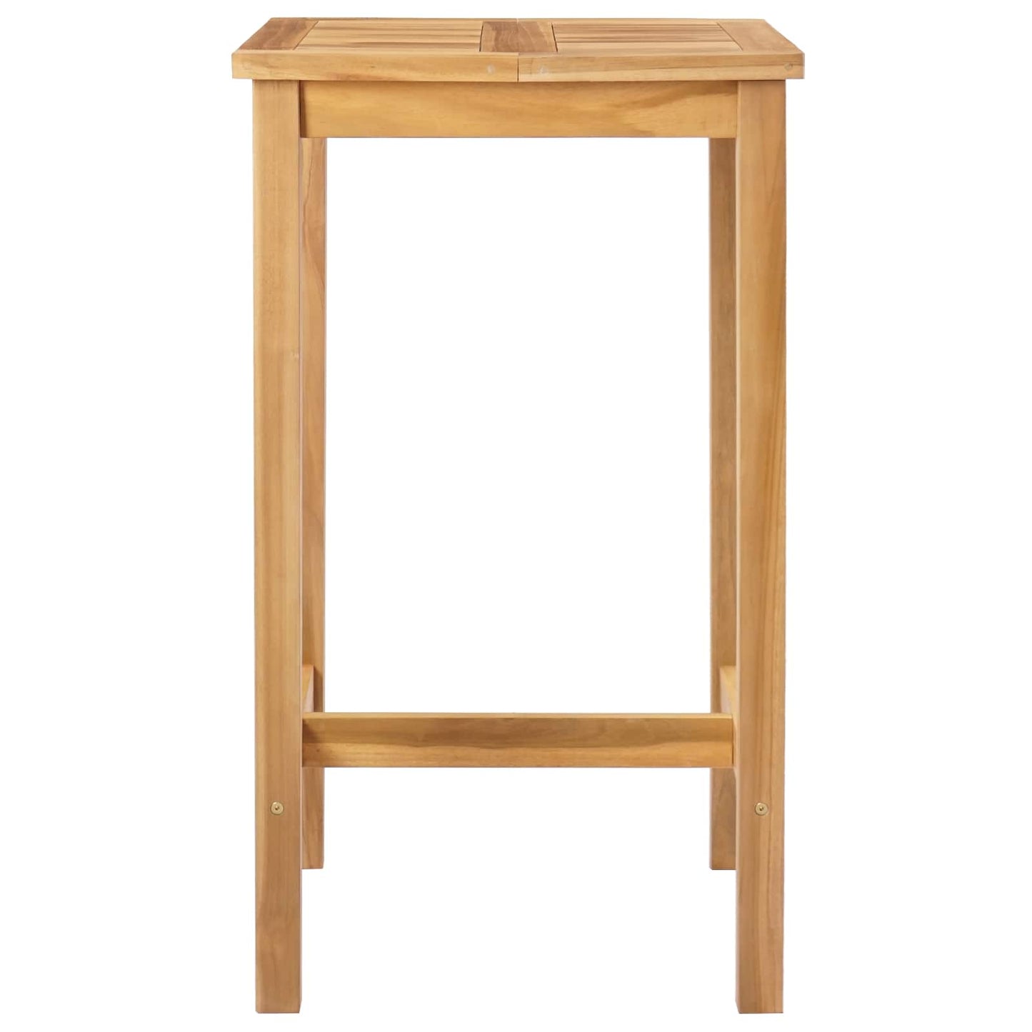 vidaXL Bar Table Natural 60 x 60 x 105 cm Solid-Teak - Brown