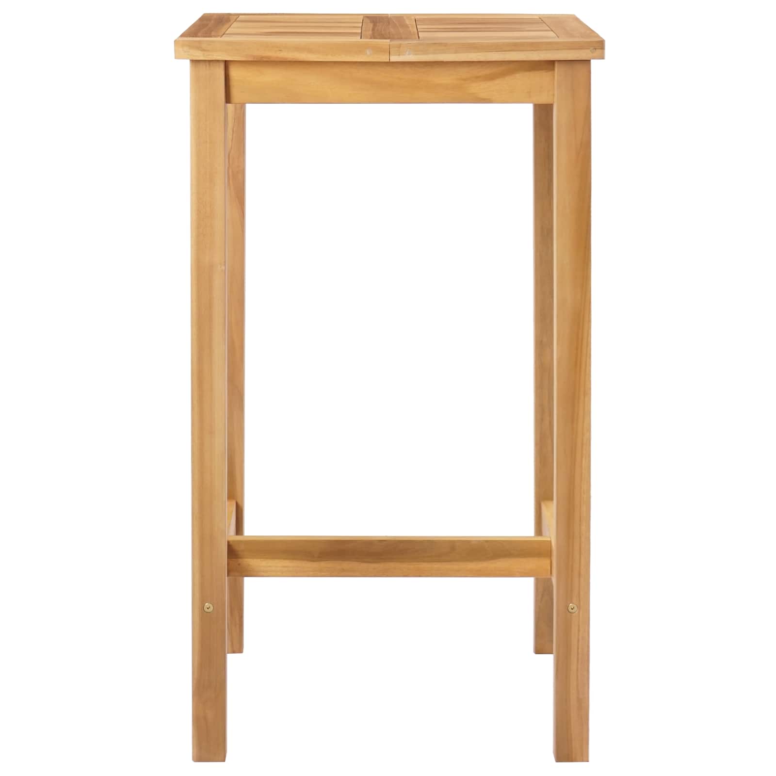 vidaXL Bar Table Natural 60 x 60 x 105 cm Solid-Teak - Brown