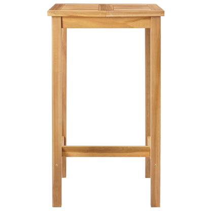 vidaXL Bar Table Natural 60 x 60 x 105 cm Solid-Teak - Brown
