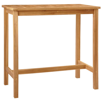 vidaXL Bar Table Natural 110 x 60 x 105 cm Solid-Teak - Brown