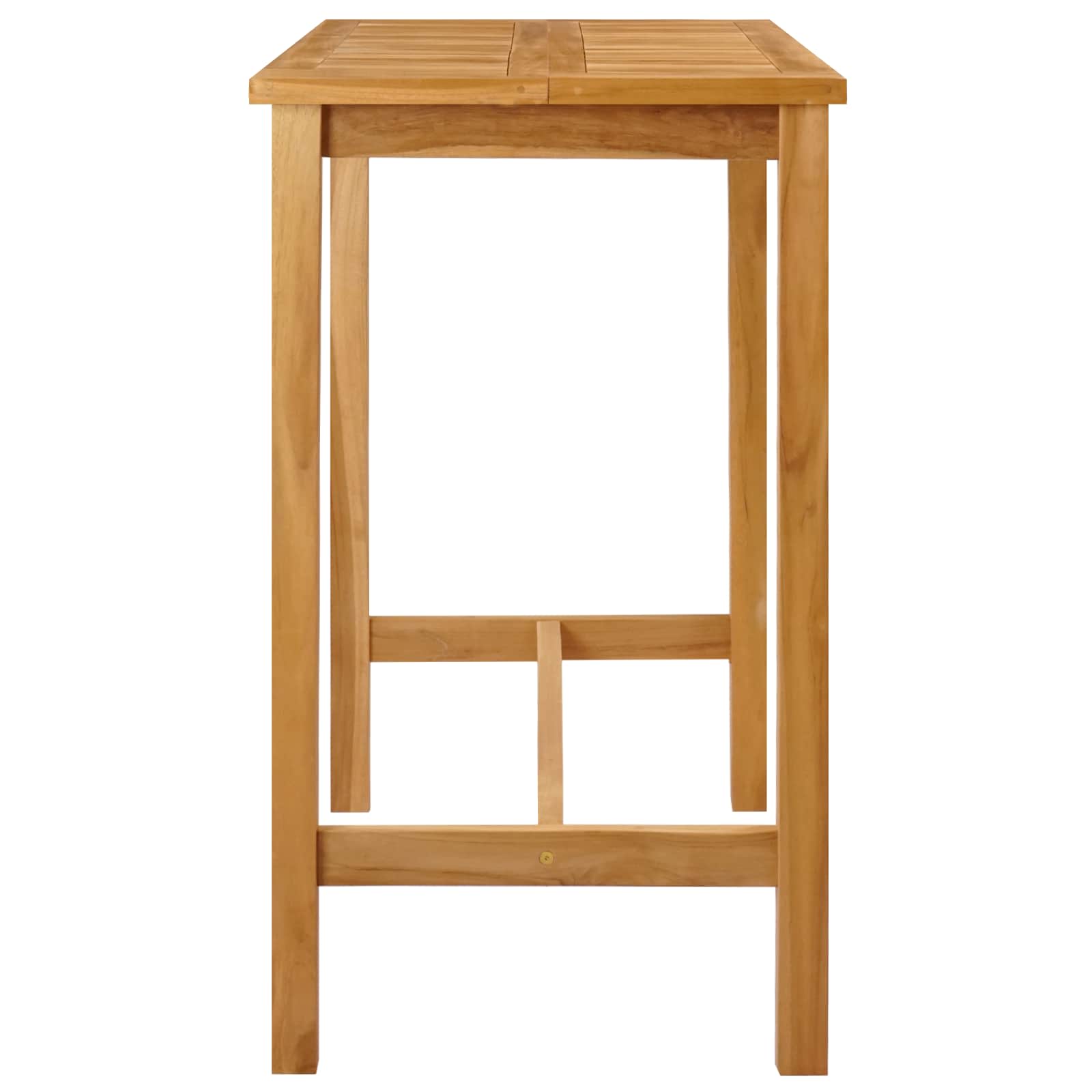 vidaXL Bar Table Natural 110 x 60 x 105 cm Solid-Teak - Brown