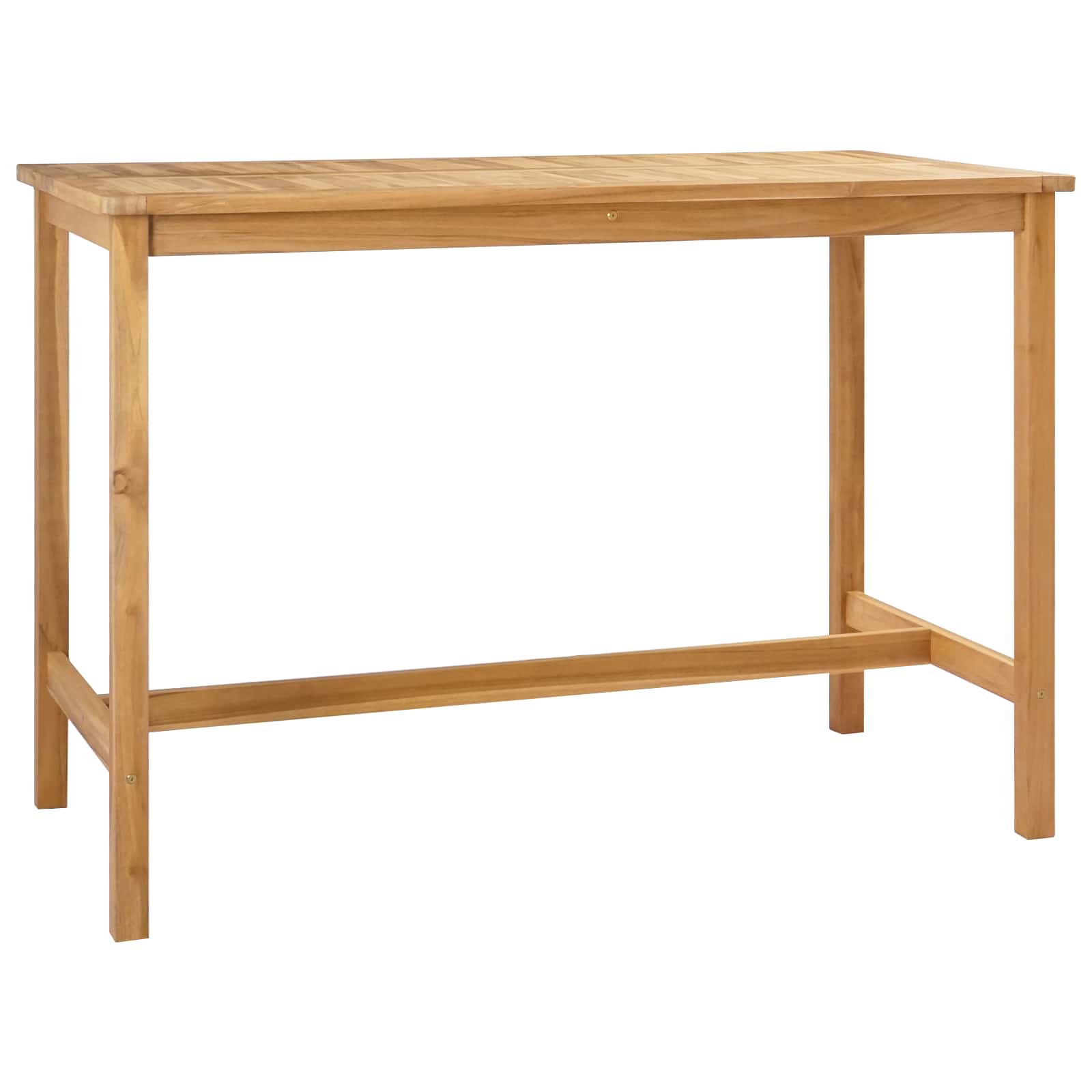 vidaXL Bar Table Natural 150 x 75 x 105 cm Solid Teak Wood - Brown