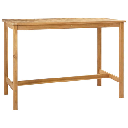 vidaXL Bar Table Natural 150 x 75 x 105 cm Solid Teak Wood - Brown