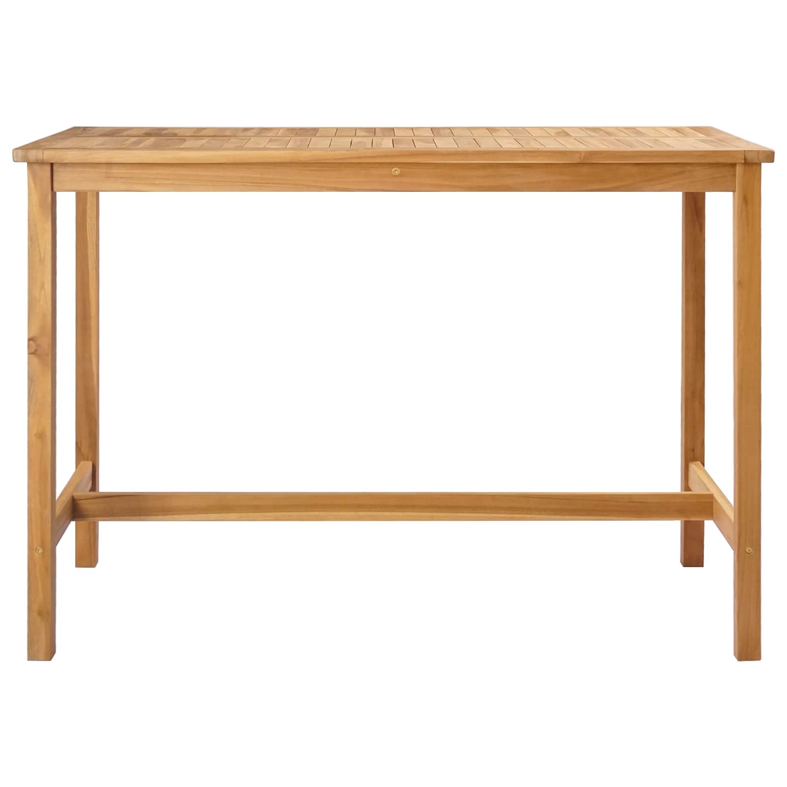 vidaXL Bar Table Natural 150 x 75 x 105 cm Solid Teak Wood - Brown