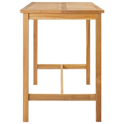 vidaXL Bar Table Natural 150 x 75 x 105 cm Solid Teak Wood - Brown