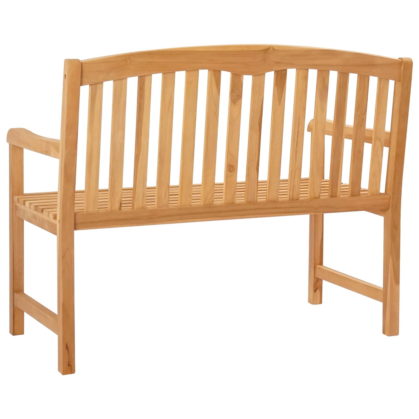 vidaXL Handcarved Rose Bench 114 x 60.5 x 95 cm Solid Teak Wood - Brown