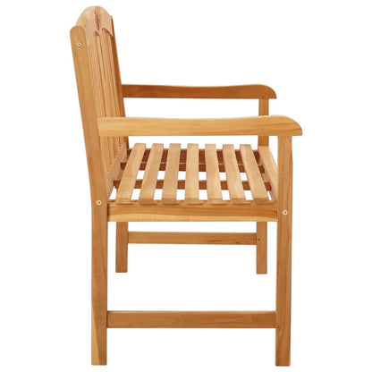 vidaXL Handcarved Rose Bench 114 x 60.5 x 95 cm Solid Teak Wood - Brown