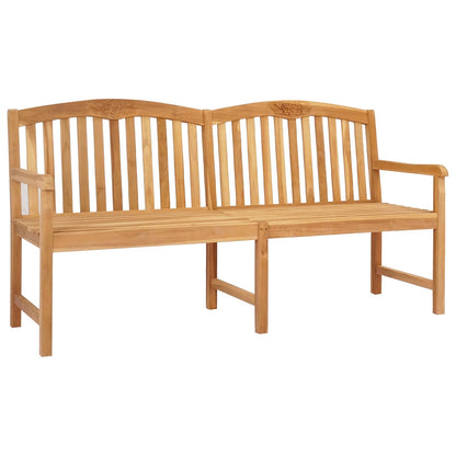 vidaXL Handcarved Rose Bench 150 x 60 x 90 cm Solid Teak Wood Natural - Brown