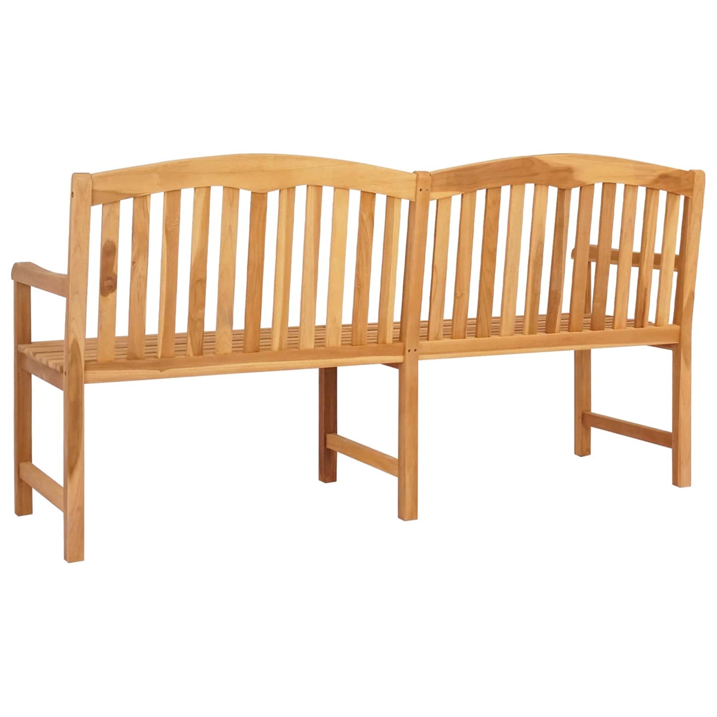 vidaXL Handcarved Rose Bench 150 x 60 x 90 cm Solid Teak Wood Natural - Brown