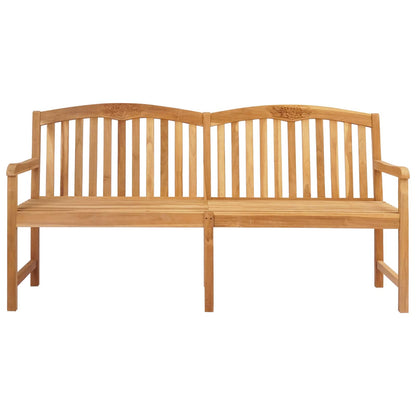 vidaXL Handcarved Rose Bench 150 x 60 x 90 cm Solid Teak Wood Natural - Brown
