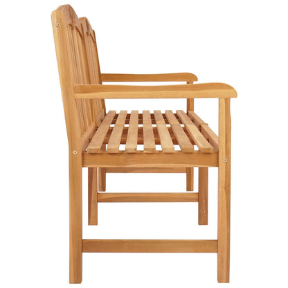 vidaXL Handcarved Rose Bench 150 x 60 x 90 cm Solid Teak Wood Natural - Brown