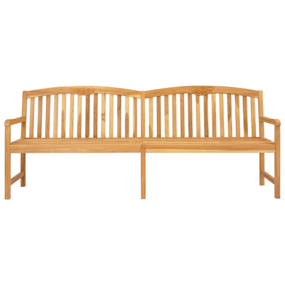 vidaXL Handcarved Rose Bench 228 x 60 x 90 cm Solid Teak Wood Natural - Brown