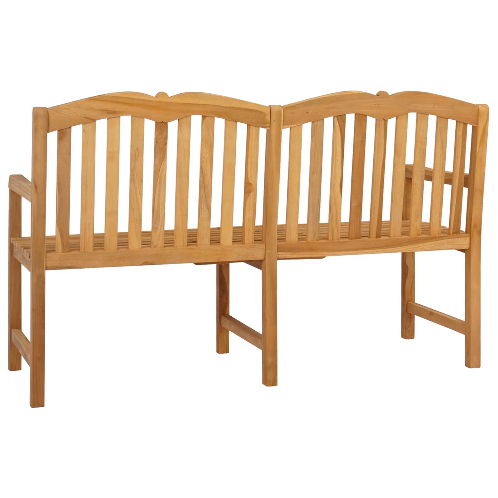 vidaXL Handcarved Rose Bench 150.5 x 60 x 95 cm Solid Teak Wood - Brown