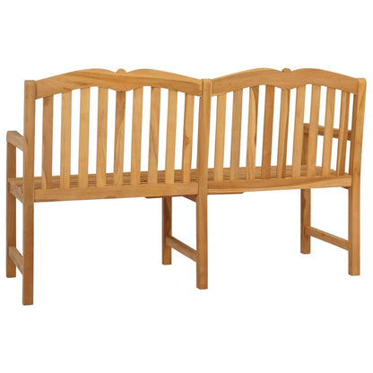 vidaXL Handcarved Rose Bench 150.5 x 60 x 95 cm Solid Teak Wood - Brown