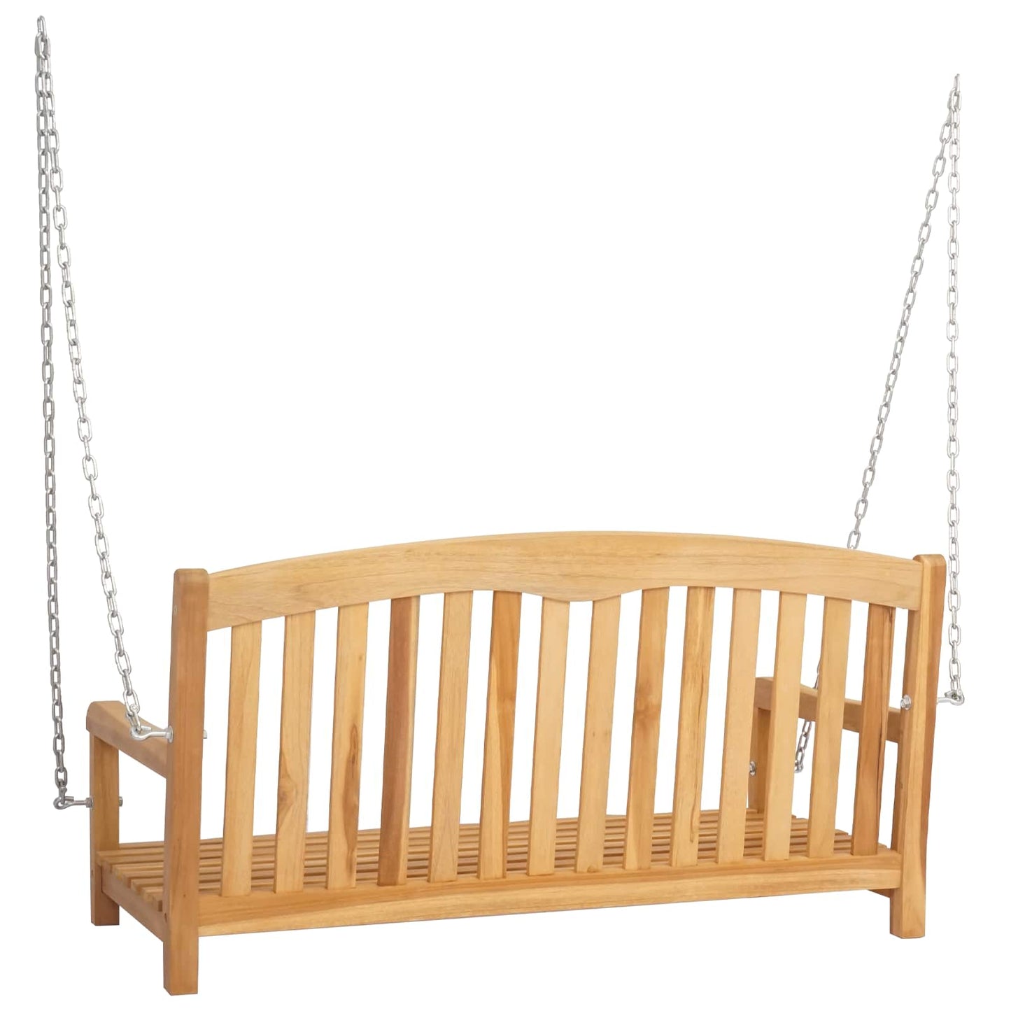 vidaXL Swing Bench 114 x 61 x 61.5 cm Solid Teak Wood Natural - Brown