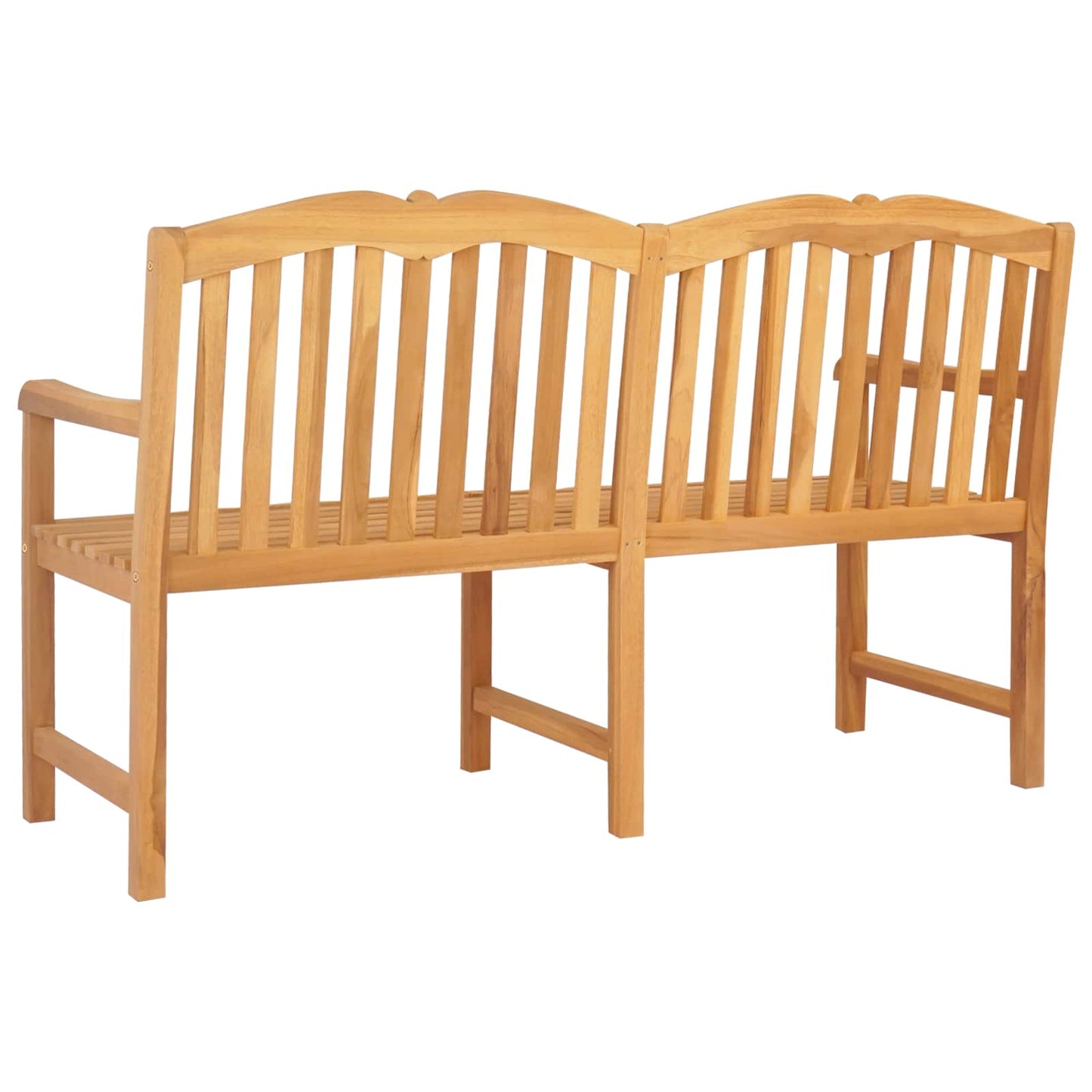 vidaXL Handcarved Rose Bench 150 x 60.5 x 95 cm Solid Teak Wood - Brown