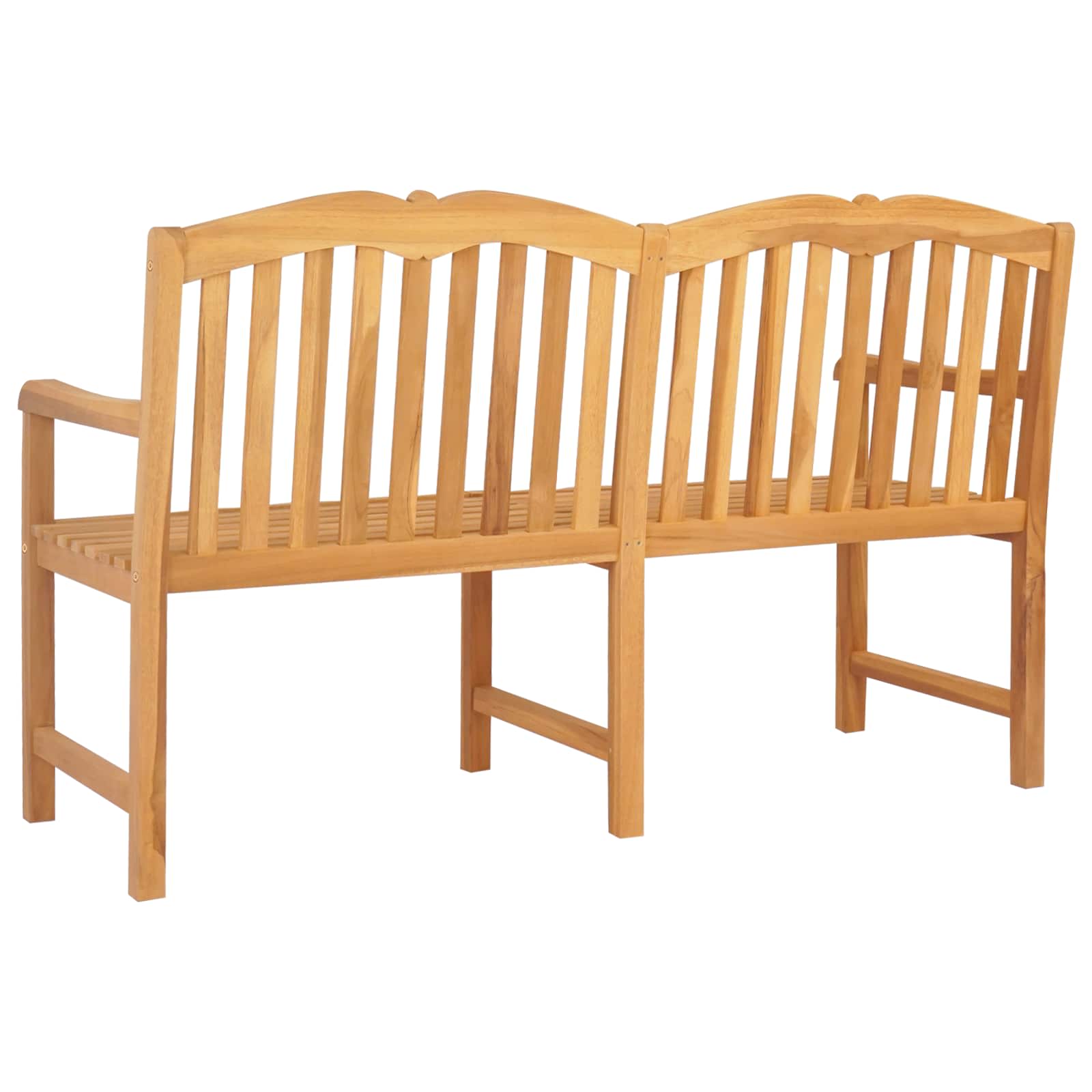 vidaXL Handcarved Rose Bench 150 x 60.5 x 95 cm Solid Teak Wood - Brown